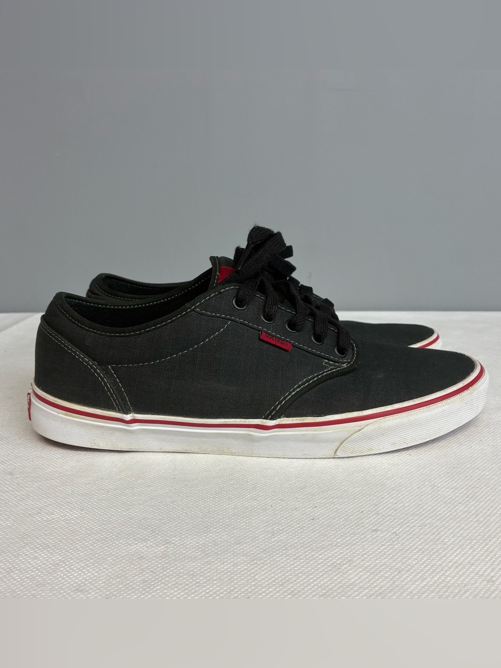Vans Atwood Textile Black Chili Sneakers Sz 12 Mens Low Top Skate Shoes